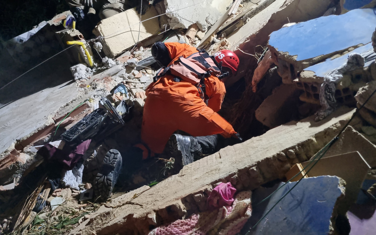 A operação do Corpo de Bombeiros contou com utilização de drones