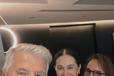 Cláudia Raia compartilha visita de Miguel Falabella ao filho caçula