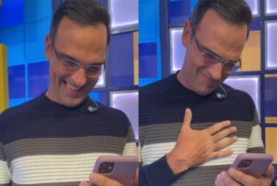 Tadeu Schmidt se emociona com homenagem de ex-BBBs: 'Pra sempre no meu coração!'
