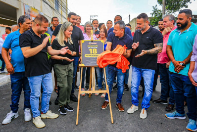 Prefeitura de Belford Roxo entrega 21 ruas asfaltadas em Areia Branca