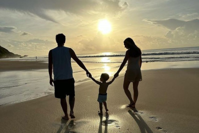 Jayme Matarazzo se despede de Fernando de Noronha com a família