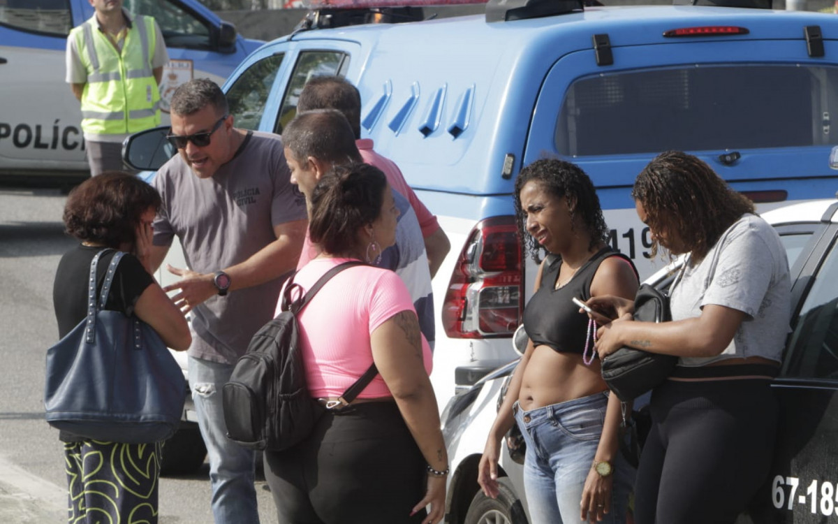 Familiares da vítima estiveram no local