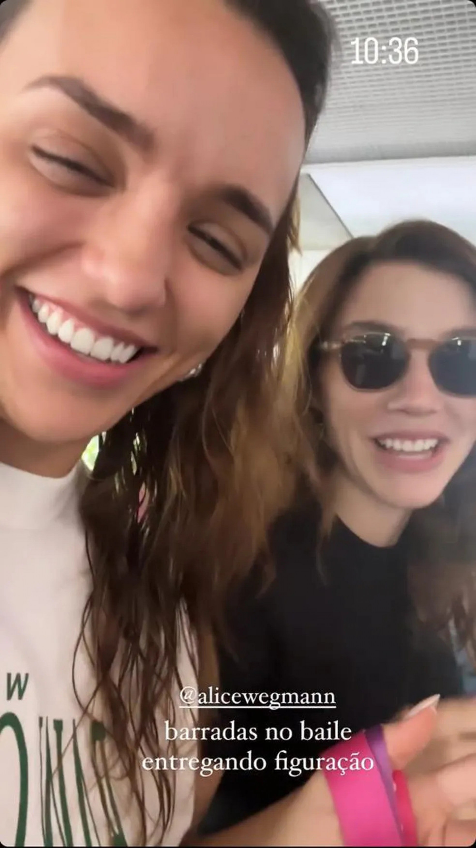 Rafa Kalimann e Alice Wegmann foram impedidas de entrar na Globo por gravação com Tadeu Schmidt - Reprodução/Instagram