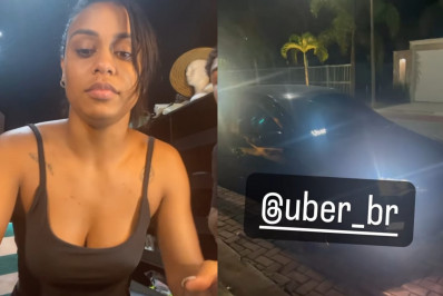 MC Rebecca discute com motorista de aplicativo após ficar a pé com a filha