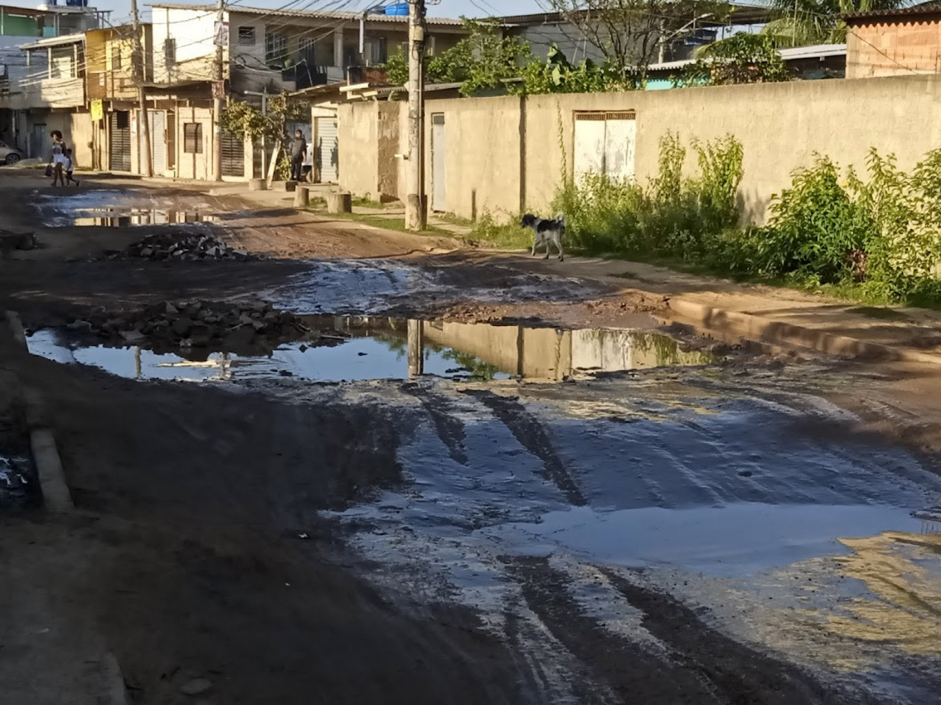Transtornos na Estrada São Domingos Sávio, no Bairro de Santa Cruz - Arquivo pessoal