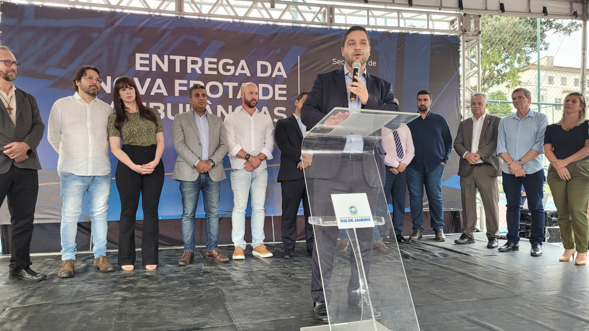Governador em exercício, Thiago Pampolha, entrega ambulâncias UTI Samu para os municípios de Teresópolis, São José do Vale do Rio Preto, Sapucaia, Cachoeiras de Macacu e Sumidouro - Jannaina Costa