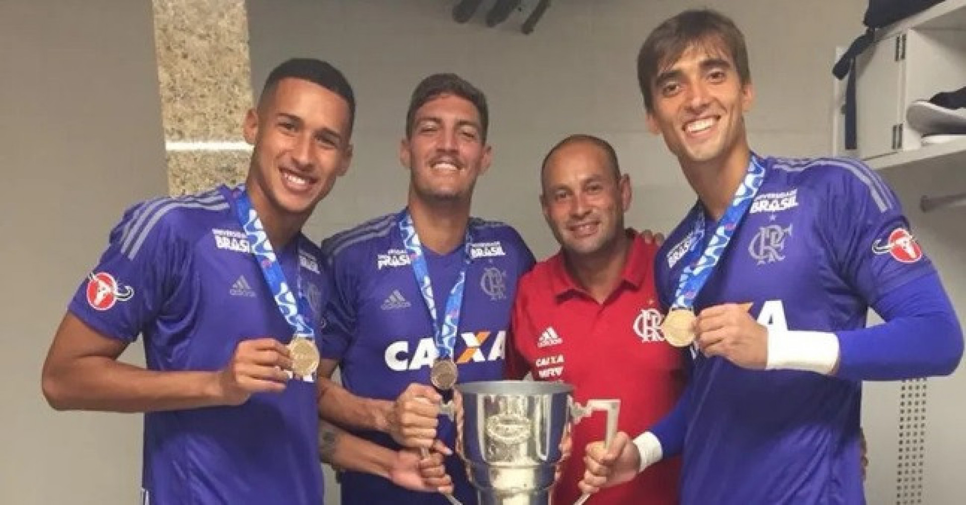 Rogério Maia e os goleiros do Flamengo em 2018 - Reprodução