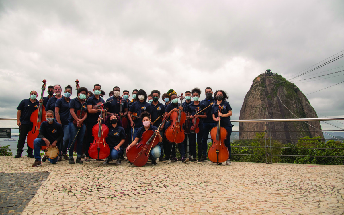 A Orquestra Maré do Amanhã, composta por alunos do Complexo de Favelas da Maré, fará turnê em Portugal em julho de 2023 - Julio Moreira / Orquestra Maré do Amanhã