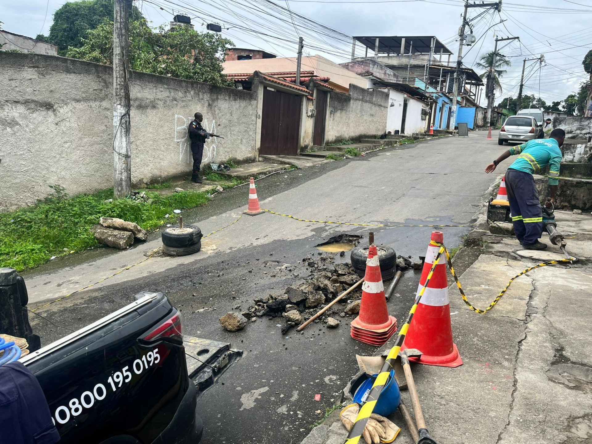 Barricadas foram retiradas de 12 pontos da comunidade da 40, no Boaçu, em São gonçalo - Reprodução/Redes Sociais