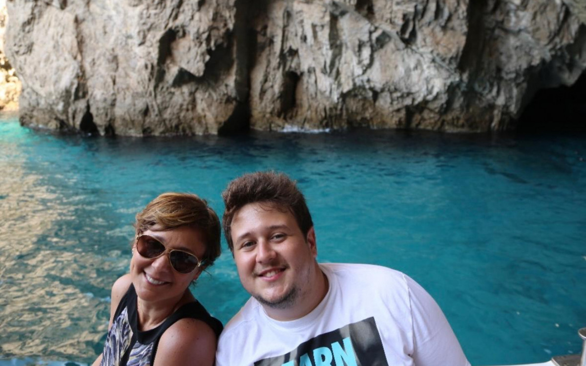 M&aacute;rcia Storani e o filho, Pedro