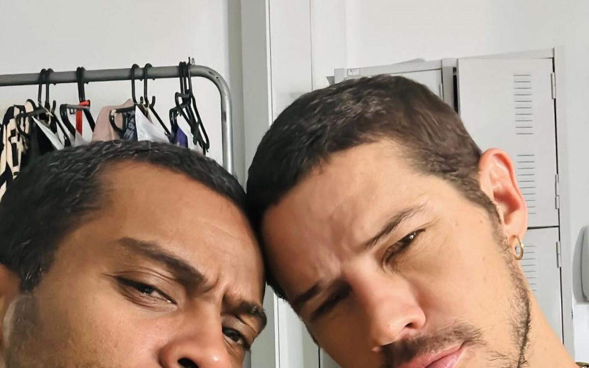 Samuel de Assis e Jos&eacute; Loreto nos bastidores de 'Vai na F&eacute;'