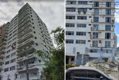 Sacadas de prédio residencial desabam em Belém do Pará