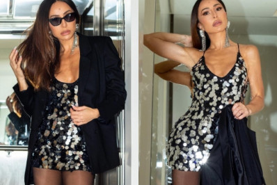 Sabrina Sato elege vestido brilhante para curtir o sábado: 'Mamãe tá pronta'