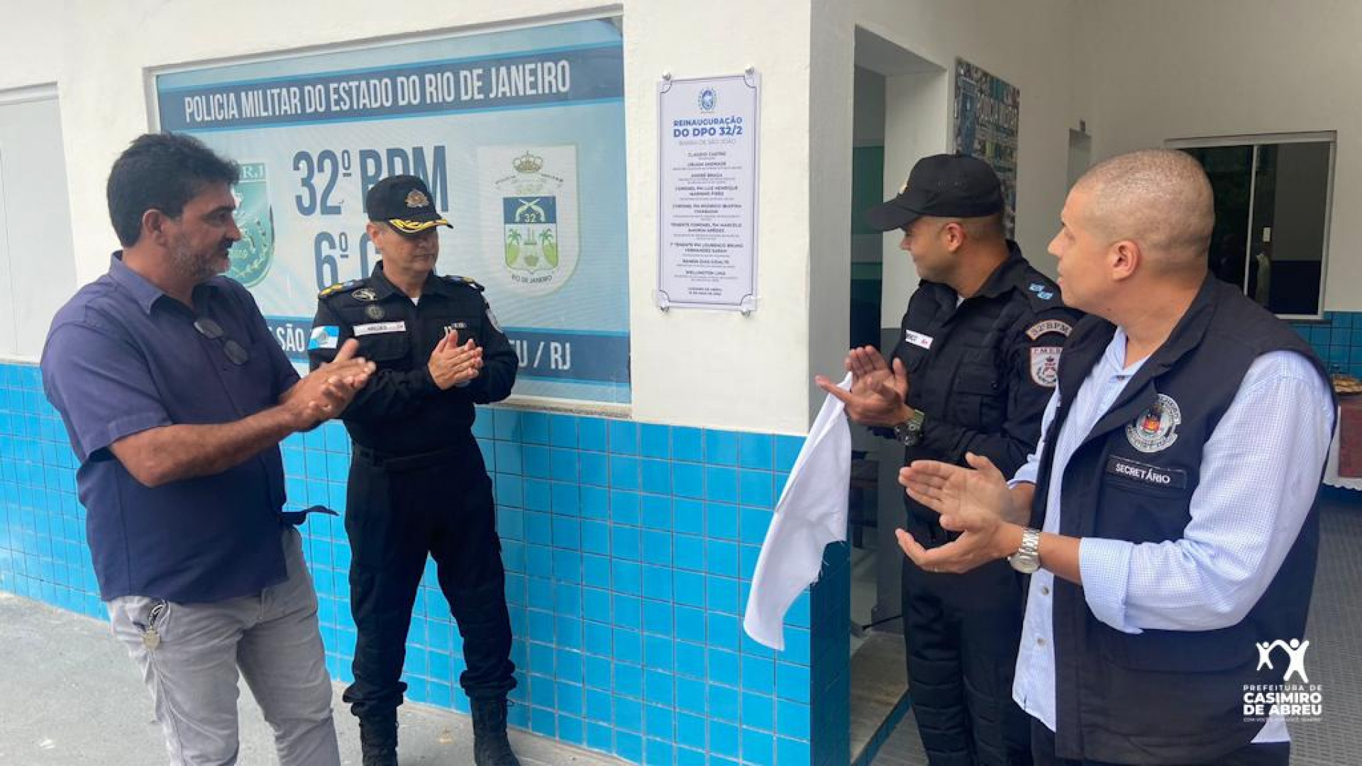 Destacamento de Polícia Ostensiva (DPO) do distrito de Barra de São João foi reinaugurado - Divulgação/José Eduardo Vieira