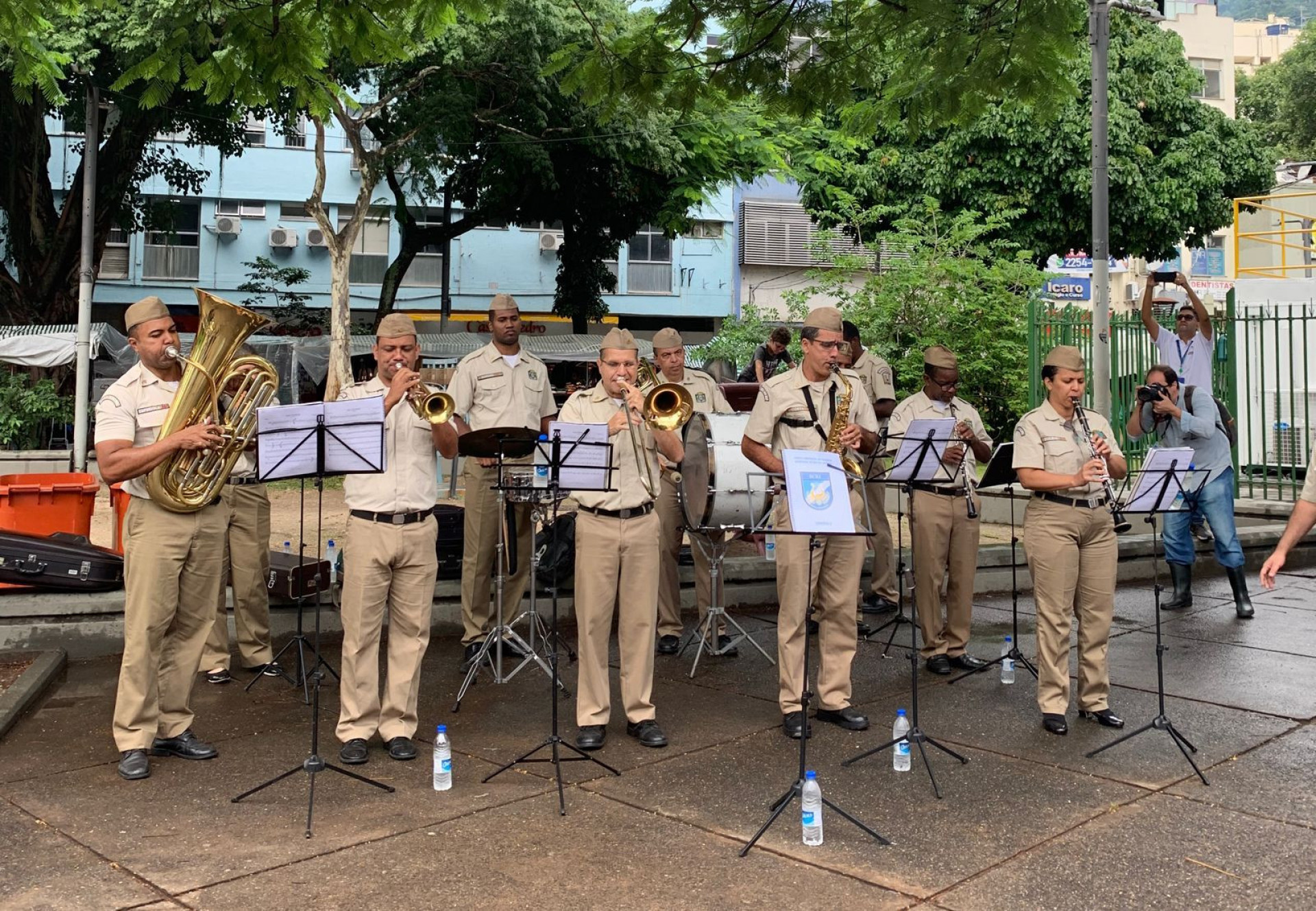 Banda da Guarda Municipal se apresentou na Praça Sáenz Peña, na Tijuca - Divulgação / Prefeitura do Rio