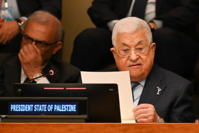 Presidente palestino exige suspender Israel da ONU 