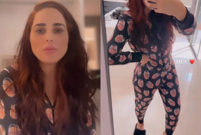 Perlla veste pijama com o rosto do marido preso e diz que iniciou faculdade de Jornalismo