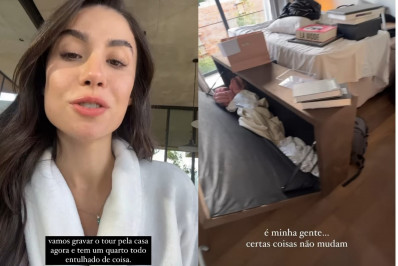Bianca Andrade esconde bagunça para gravar tour por nova mansão