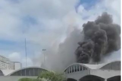 Princípio de incêndio em restaurante provoca nuvens de fumaça no Flamengo 