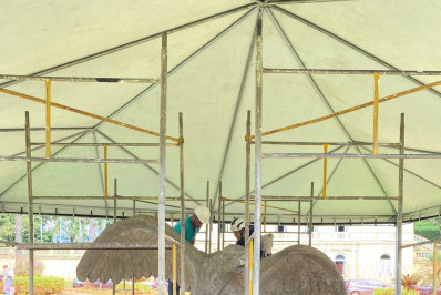 Monumento da Águia passa pela primeira restauração desde que foi inaugurada