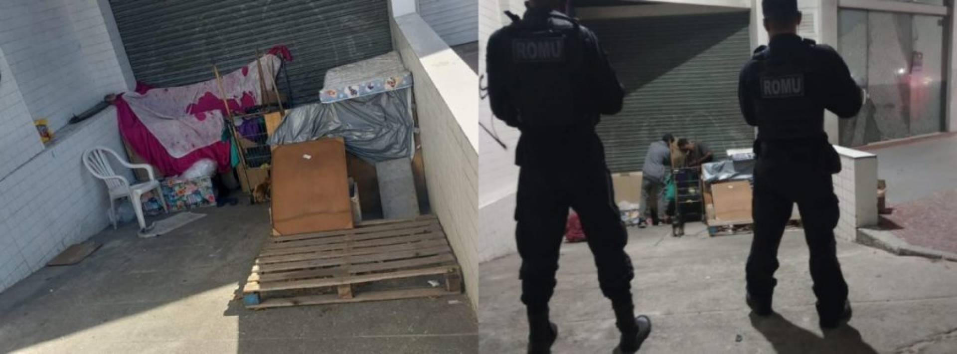  (?) Eles são orientados e às vezes saem, outras vezes não, e deixam resto de portão velho, fogareiro velho, resto de cadeira.  - Ludmila Lopes (RC24h)