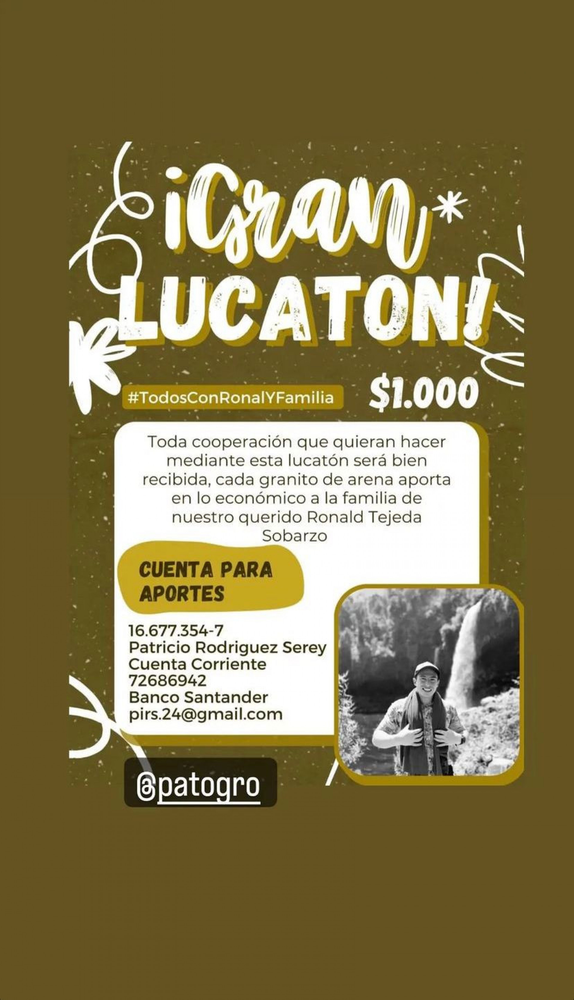 Família de Ronald faz campanha nas redes sociais para angariar fundos para o translado do corpo do jovem - Reprodução/Redes Sociais