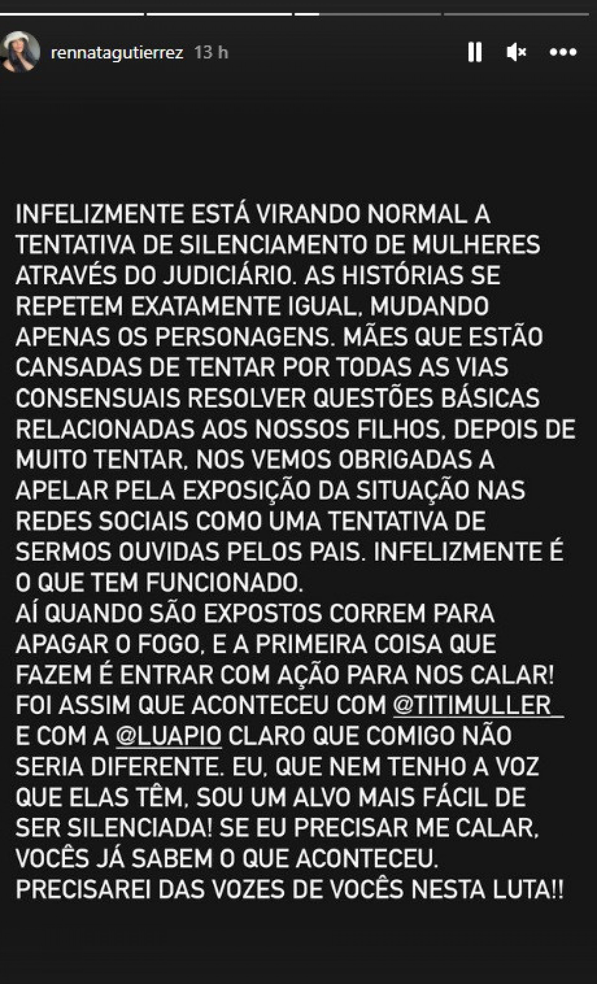 Renata Gutierrez conta que foi processada por Xamã - Reprodução do Instagram