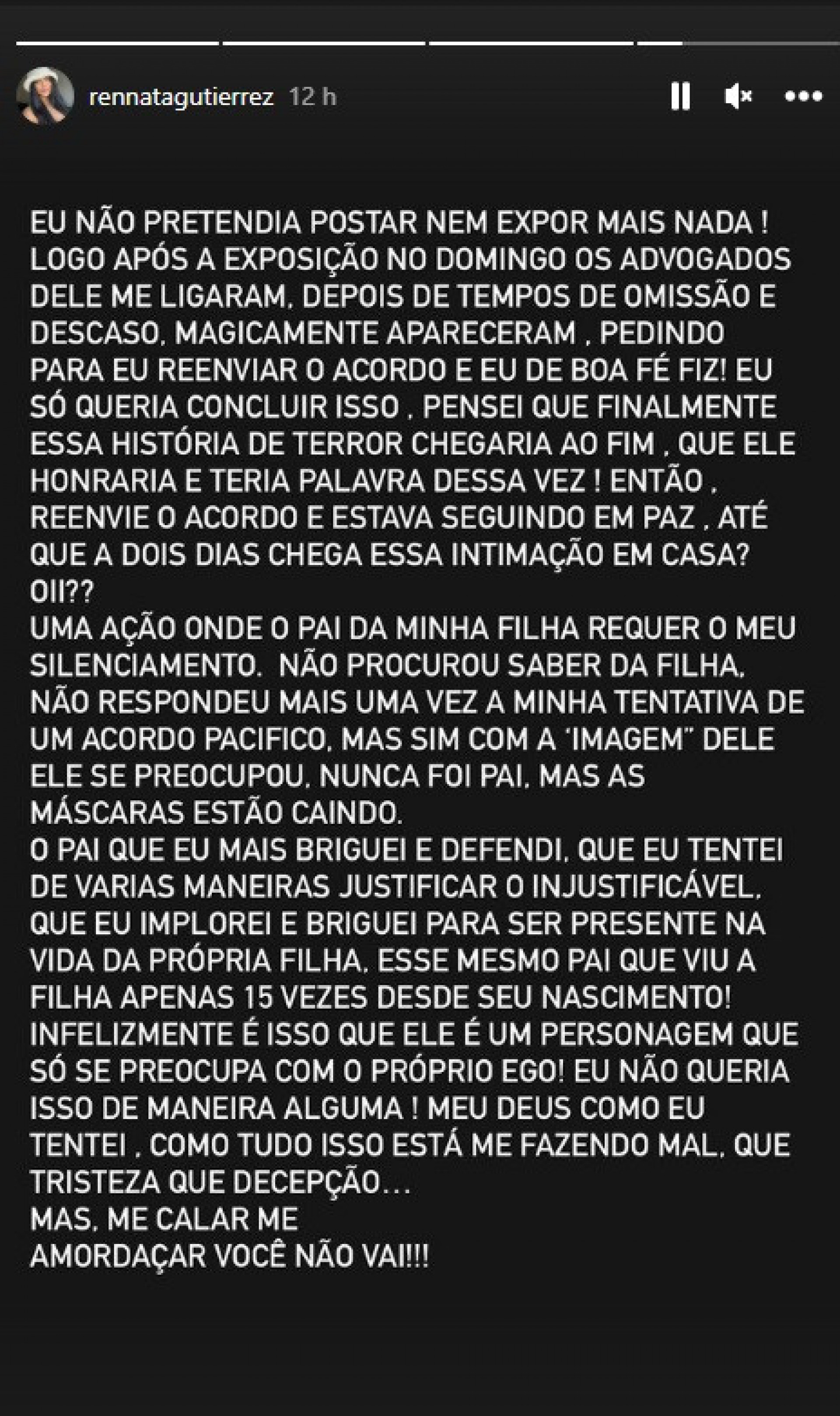 Renata Gutierrez conta que foi processada por Xamã - Reprodução do Instagram