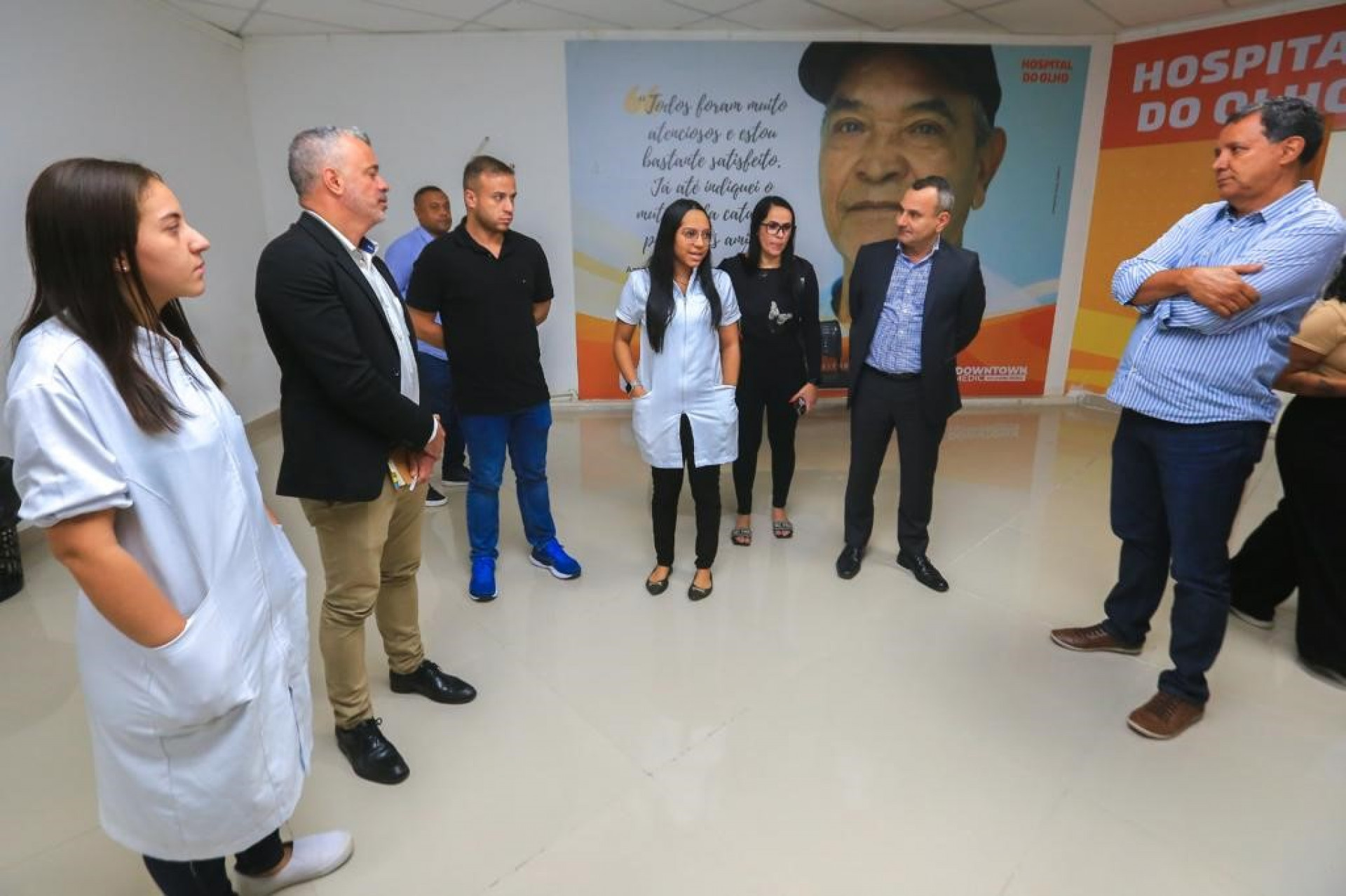 O prefeito Waguinho e representantes do Ministério da Saúde visitaram o Hospital do Olho - Rafael Barreto / PMBR