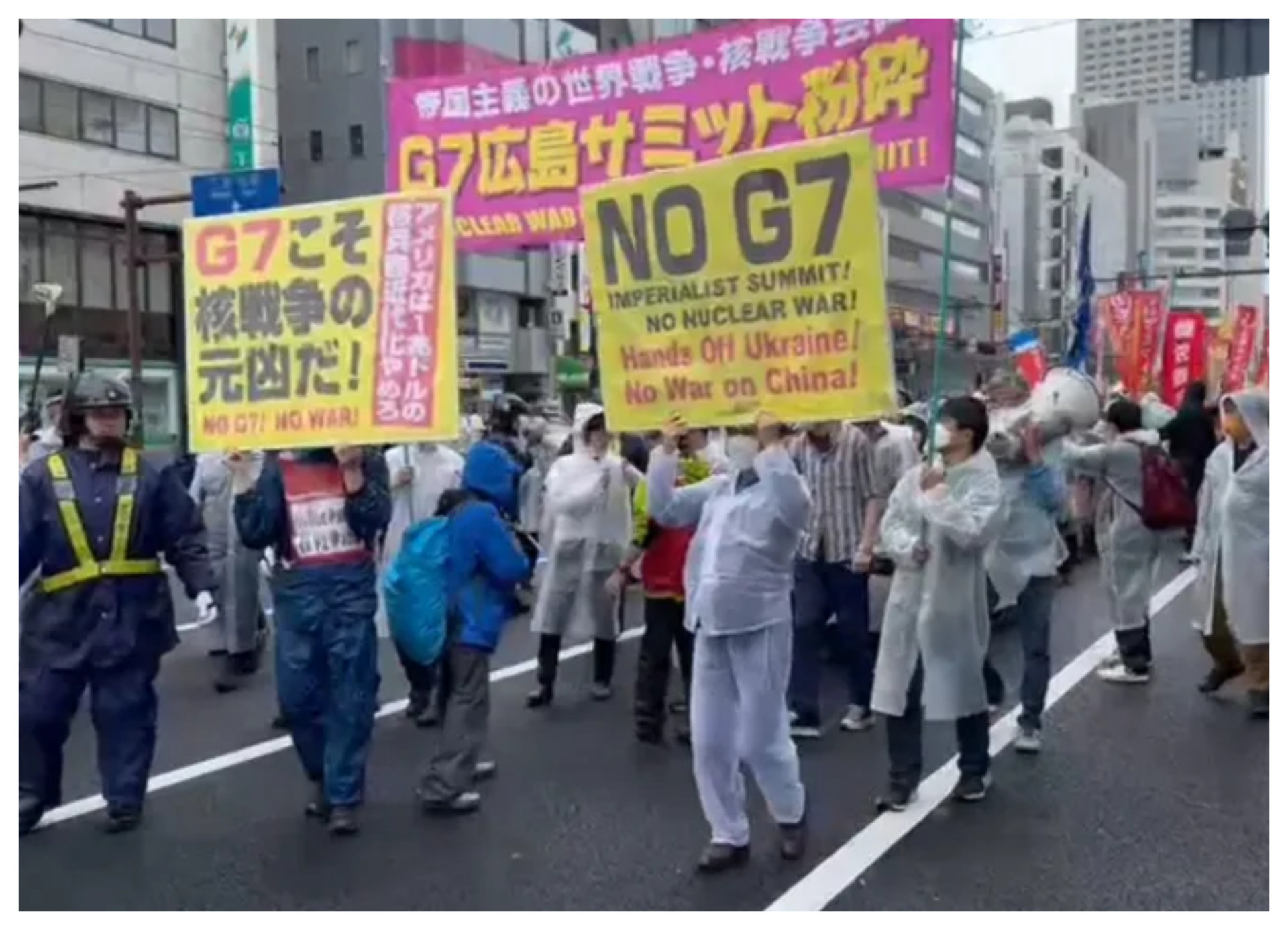 Protestos no Japão contra o G7 - Priscila Yasbek/CNN