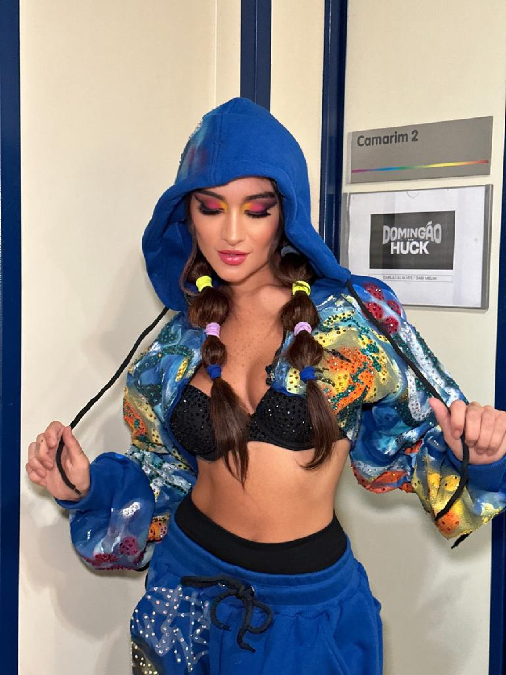 Gabi Melim esbanja simpatia durante o quadro - Luiz Santos