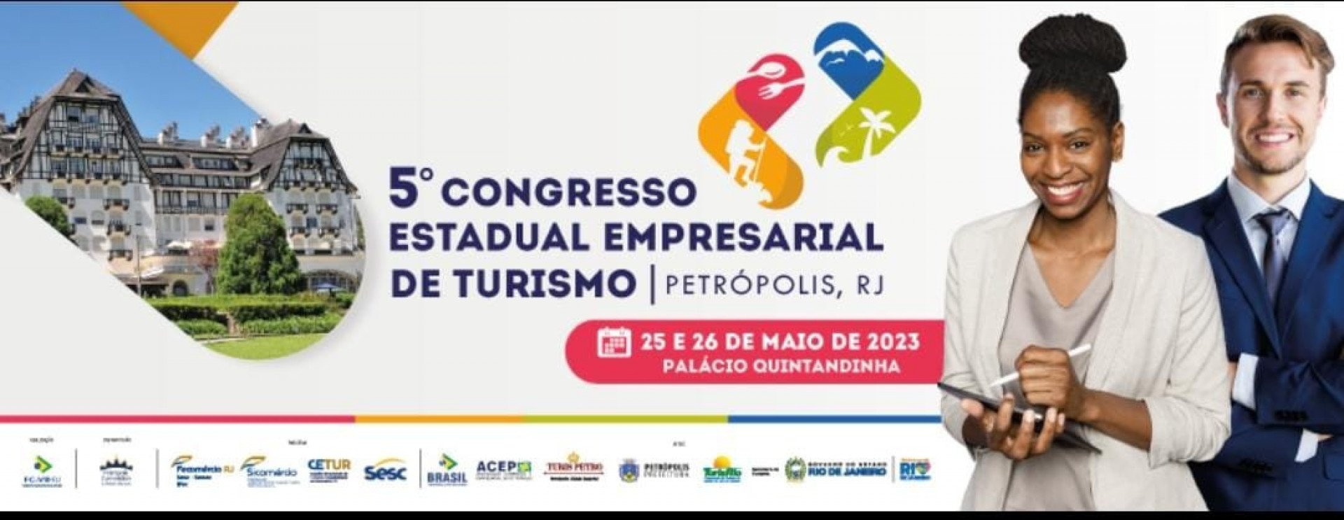O V Congresso Estadual Empresarial de Turismo do Estado do Rio de Janeiro é realizado pela Federação de Convention &Visitors Bureaux do Estado do Rio de Janeiro (FC&VB-RJ) - Divulgação