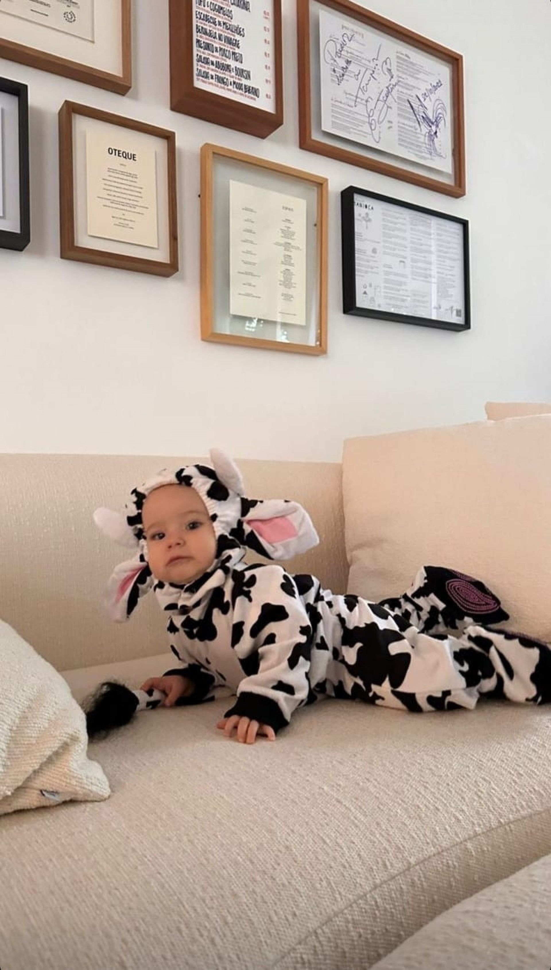 Influenciadora vestiu Mel com fantasia de vaquinha - Reprodução/Instagram