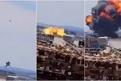 Caça F-18 cai em zona militar e explode na Espanha; veja o vídeo