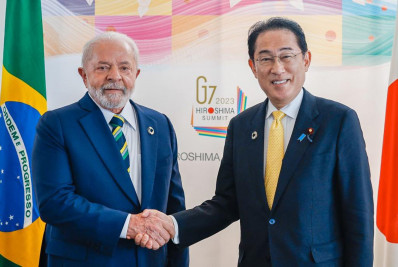 No G7, premiê japonês anuncia isenção de visto para brasileiros e empréstimo de R$ 1 bilhão