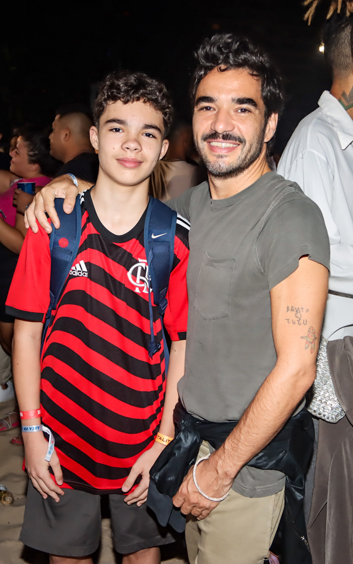 Caio Blat e o filho