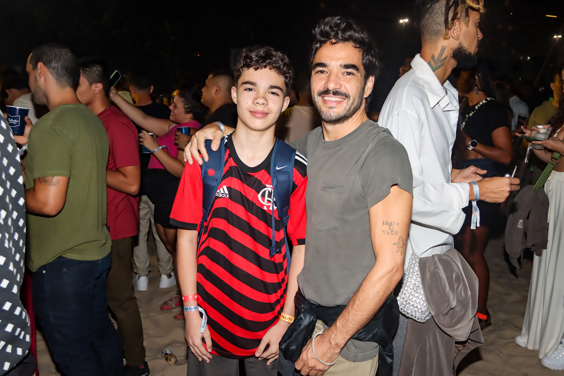 Caio Blat e o filho - Ag. News