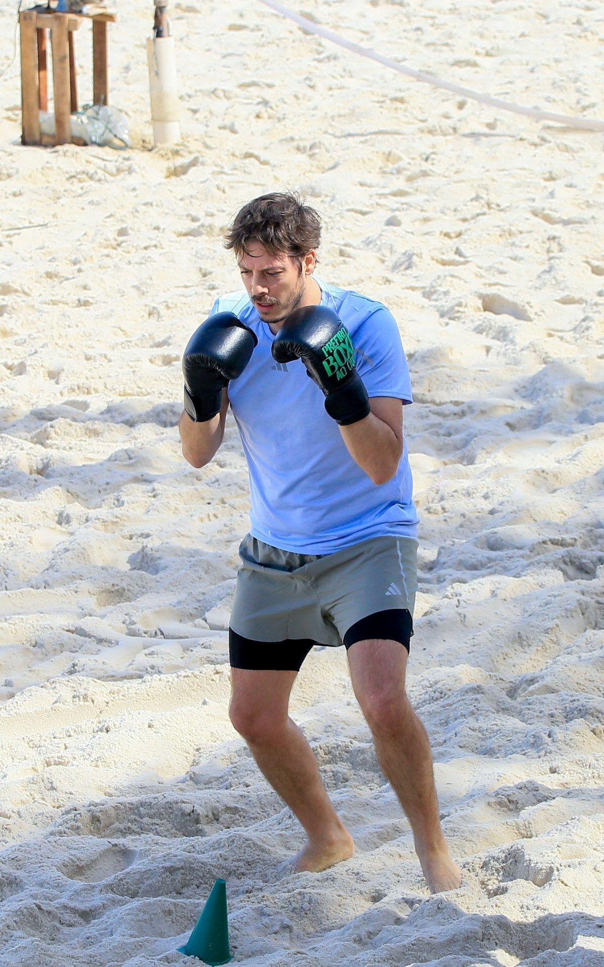 Fábio Porchat foi visto durante um treino de boxe, nesta segunda-feira, em Ipanema - JC Pereira / Ag. News