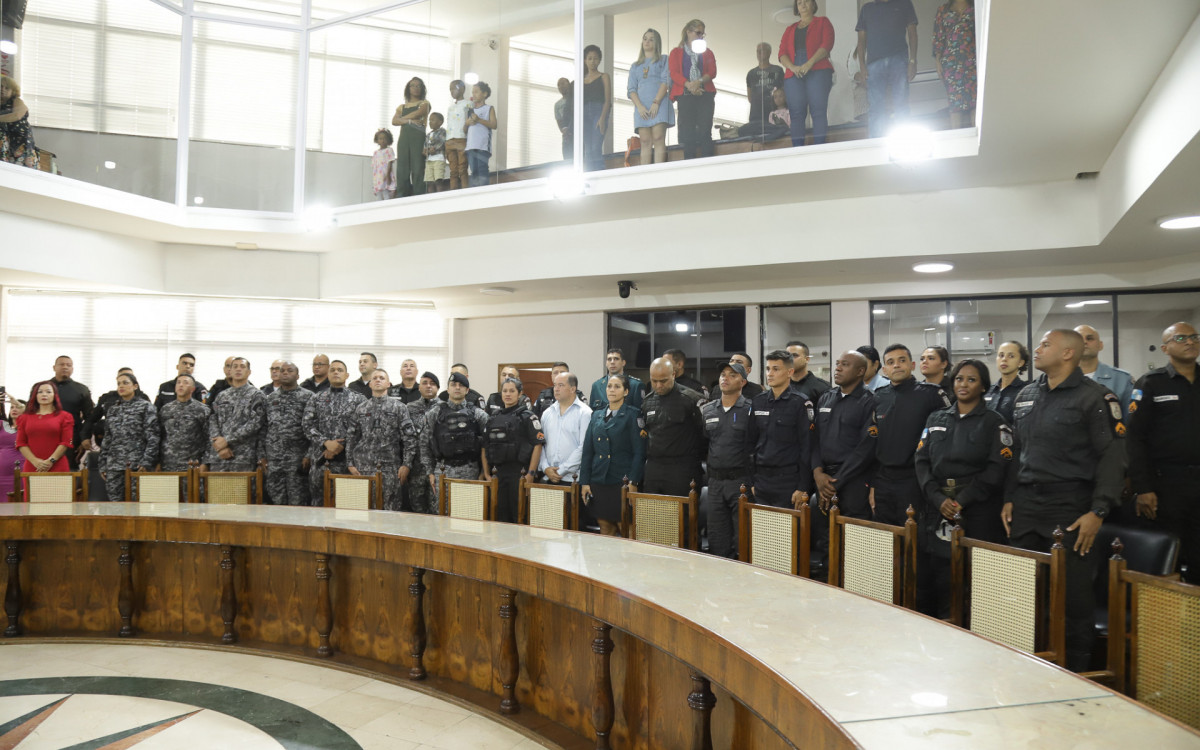 Policiais militares recebem homenagens na C&acirc;mara - Art V&iacute;deo/ Victor Hugo/Divulga&ccedil;&atilde;o
