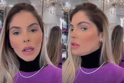 Grávida de gêmeos, Bárbara Evans comenta mudanças no rosto: 'Começou'