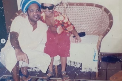 Carlinhos Brown parabeniza o filho Migga Freitas