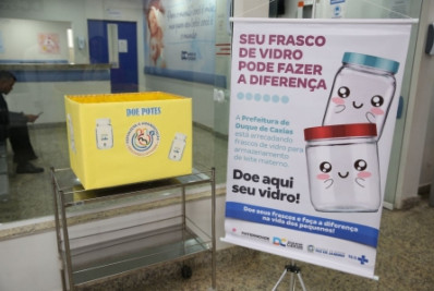 Caxias lança campanha de arrecadação de frascos para armazenar leite