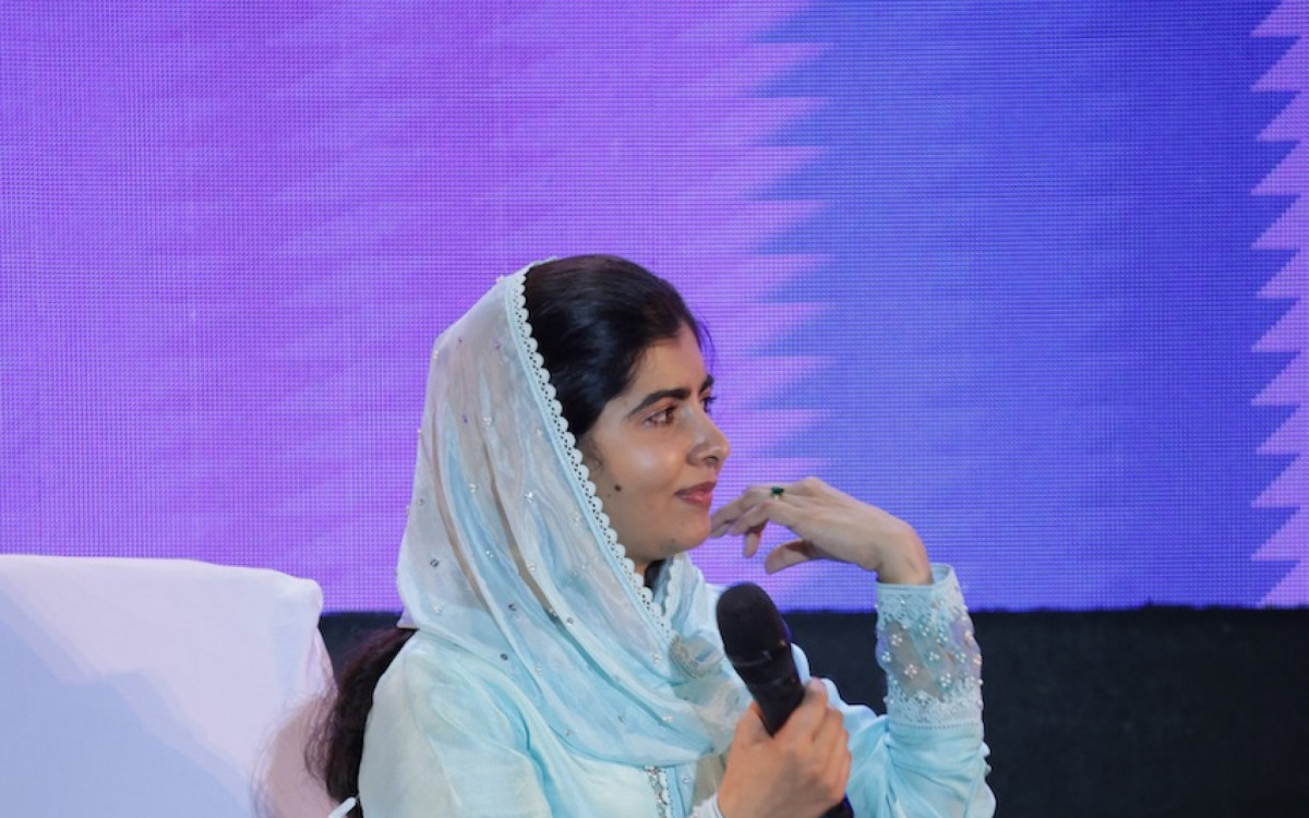 Malala Yousafzai durante a 5&ordf; edi&ccedil;&atilde;o do Festival do Leitor