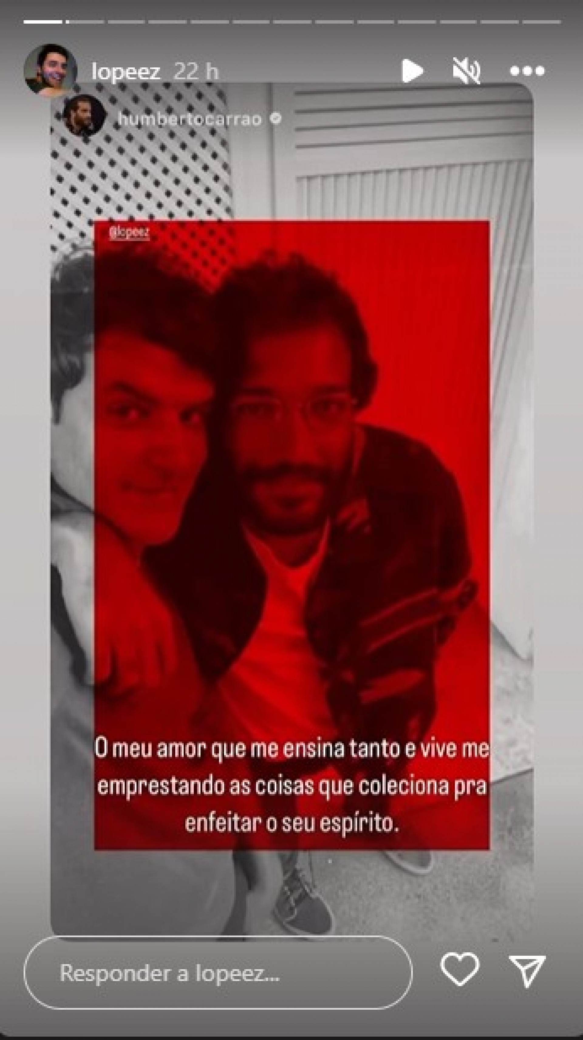 Humberto Carrão se declarou para o amigo Rodrigo Lopez - Reprodução/Instagram