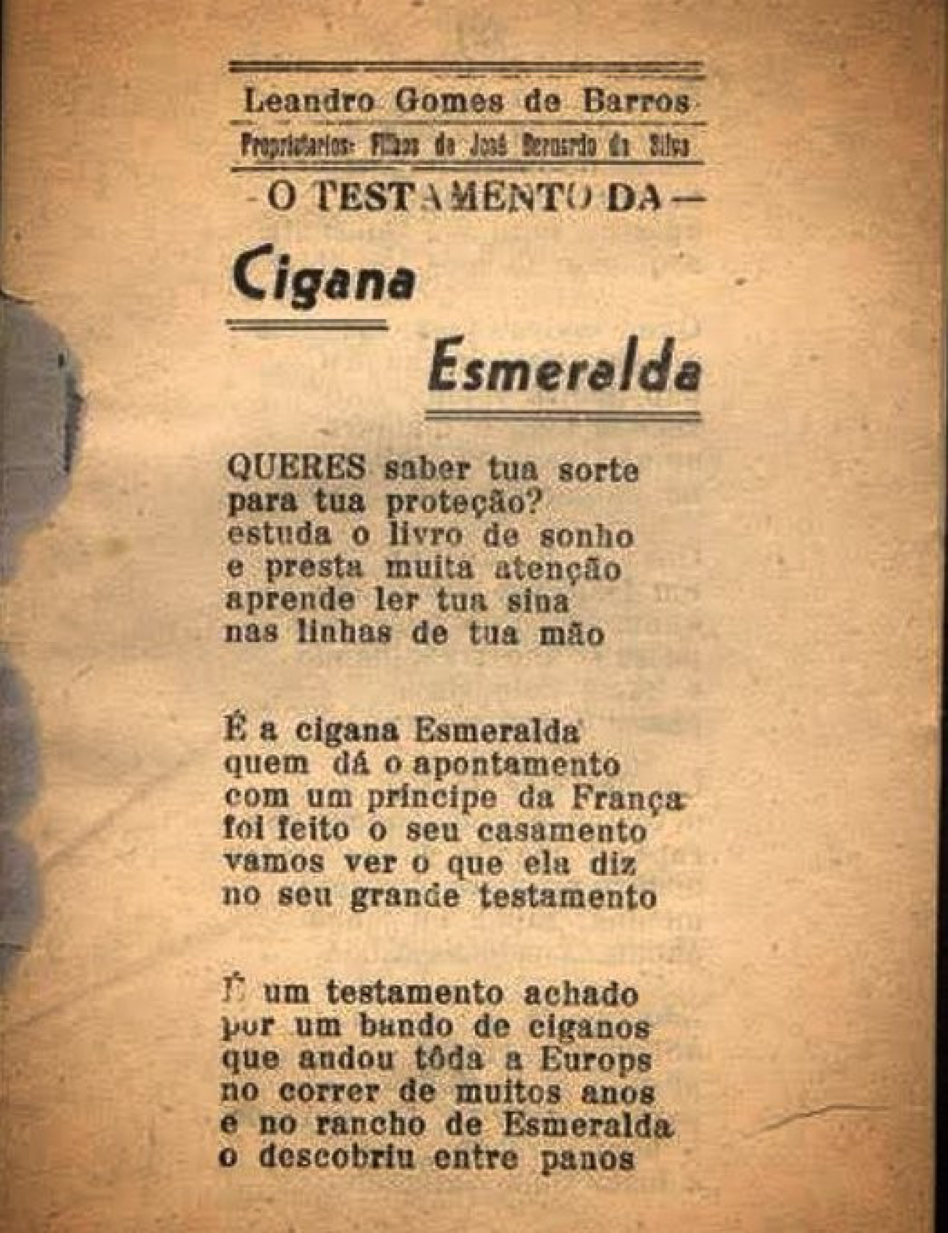 Carnavalesco da Imperatriz, Leandro Vieira divulgou detalhes de enredo inspirado no folheto 'O testemunho da Cigana Esmeralda' - Reprodução/Twitter