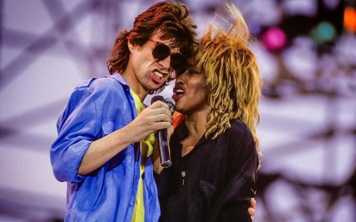 Tina Turner e Mick Jagger em 1985