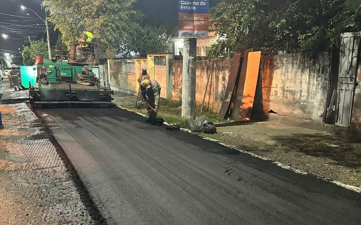 Ruas de Duque de Caxias recebem nova pavimentação - Divulgação