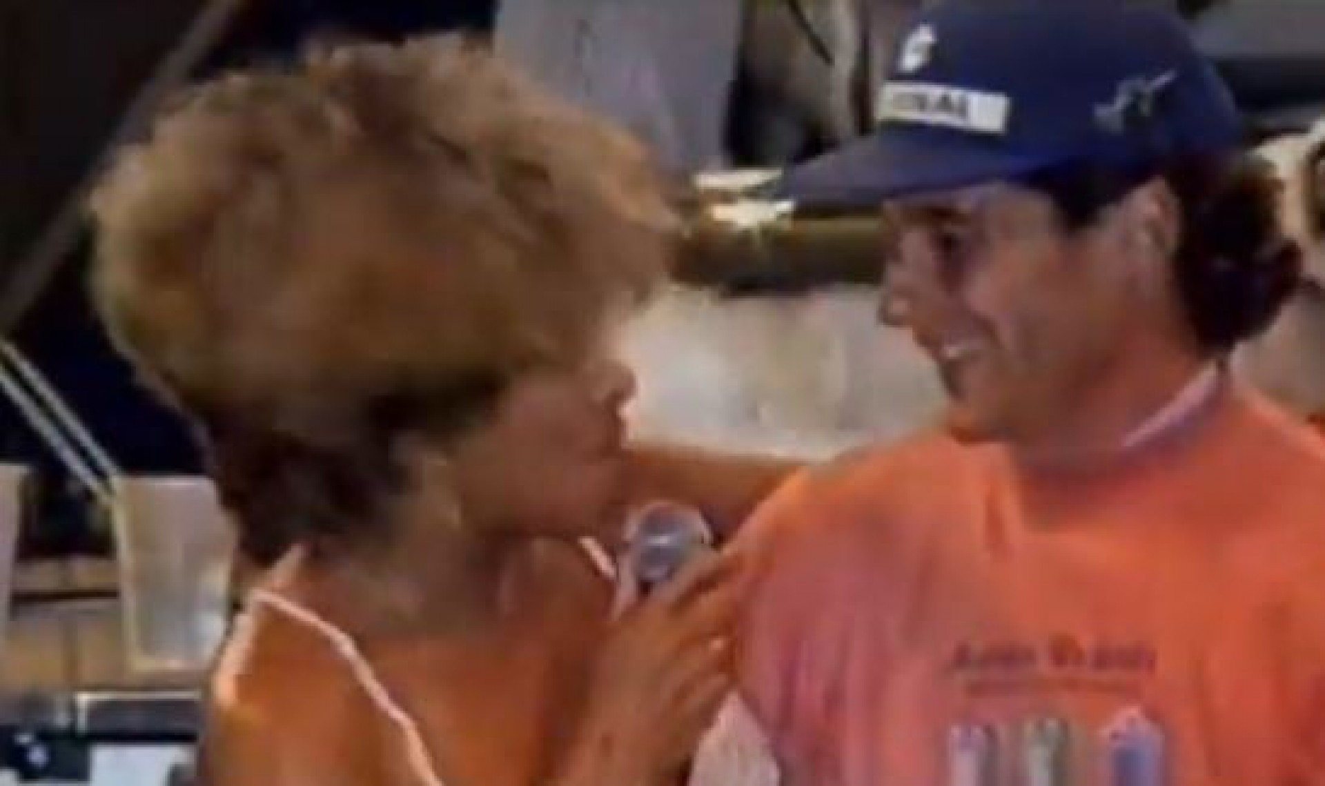 Tina Turner e Ayrton Senna em apresentação na Austrália - Reprodução/Internet