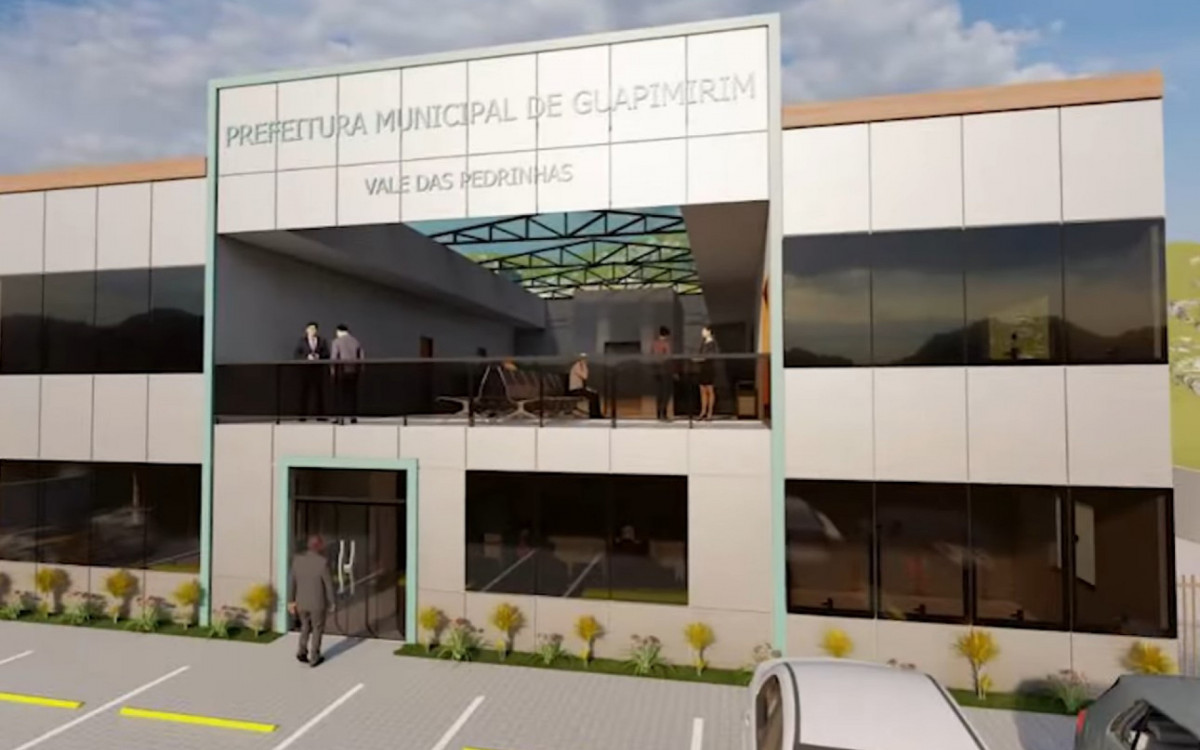 Modelo de como ser&aacute; a subsede da Prefeitura de Guapimirim no bairro Vale das Pedrinhas