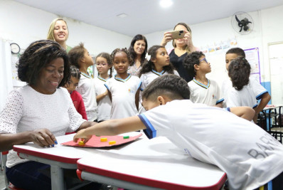 Fátima Lima visita da Escola Vocacionada Socioambiental Gelson Silvino